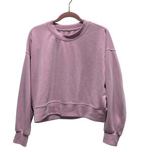 Lululemon Perfectly Oversized Softstreme Cropped Crewneck Sweatshirt Size 6 Pink
